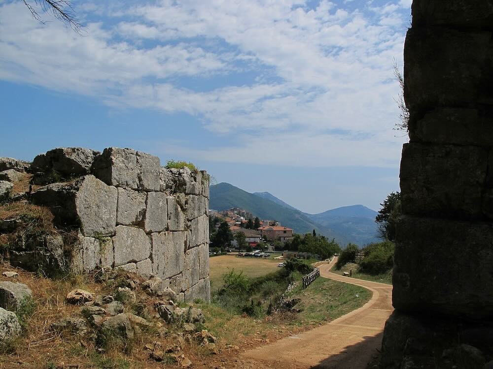 The breathtaking view from the belvedere in Norma